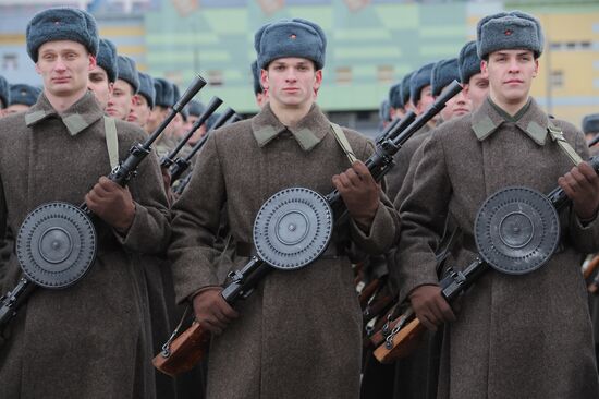 Parade rehearsal on Khodynka Field, Moscow