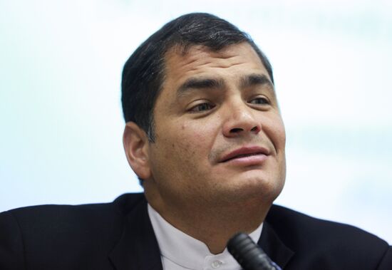 President Rafael Correa at Peoples Friendship University
