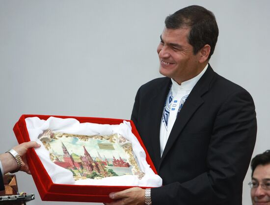 President Rafael Correa at Peoples Friendship University
