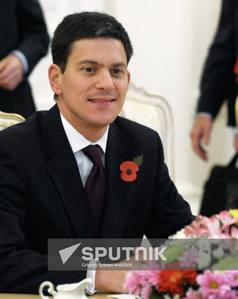 British Foreign Secretary David Miliband in Moscow