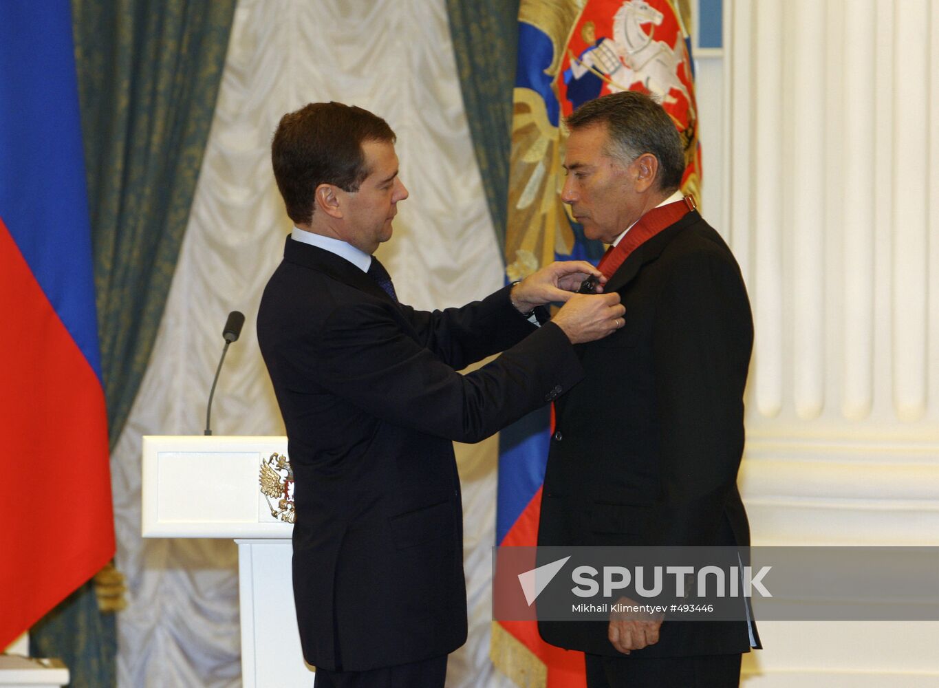 Dmitry Medvedev presenting state awards