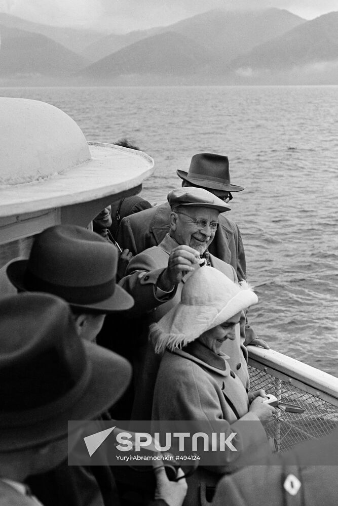 GDR leader Walter Ulbricht visits Lake Baikal