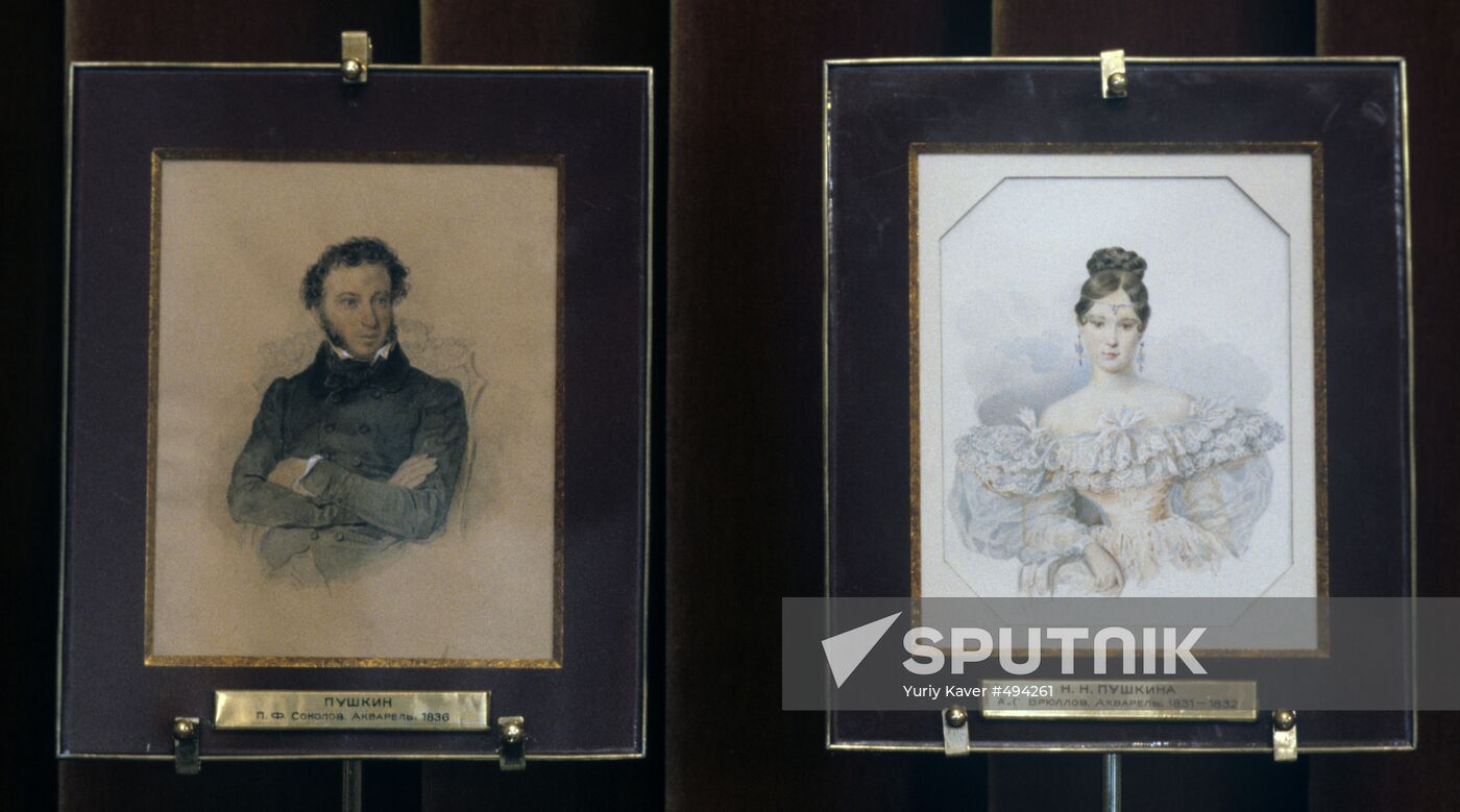 Portraits of Alexander and Natalya Pushkin