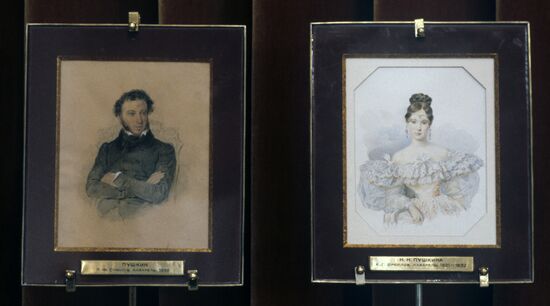 Portraits of Alexander and Natalya Pushkin
