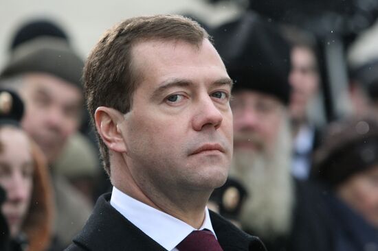 Dmitry Medvedev attends Dmitry Pozharsky Chapel opening