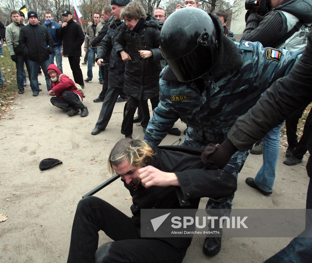 Nationalists hold Russian March rally in St. Petersburg