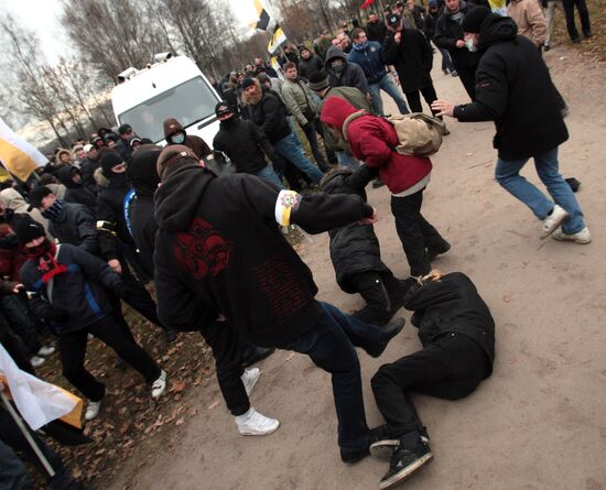 Nationalists hold Russian March rally in St. Petersburg