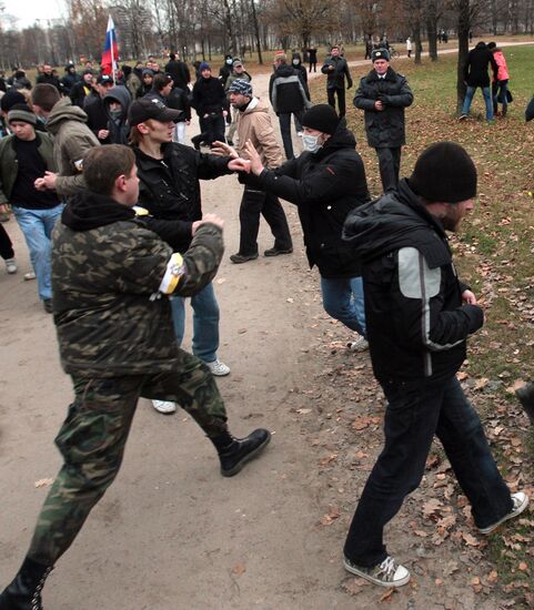 Nationalists hold Russian March rally in St. Petersburg
