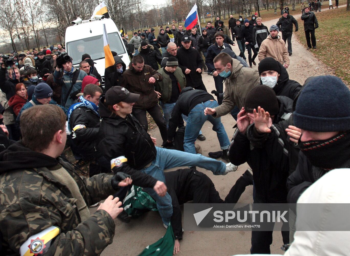 Nationalists hold Russian March rally in St. Petersburg