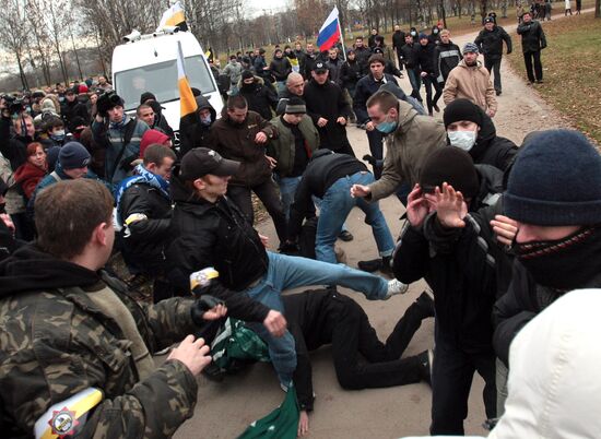 Nationalists hold Russian March rally in St. Petersburg