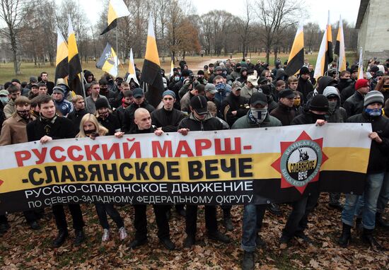 Nationalists hold Russian March rally in St. Petersburg