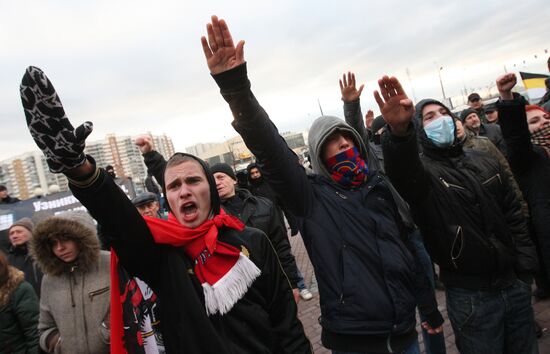 Nationalists hold Russian March rally in Moscow