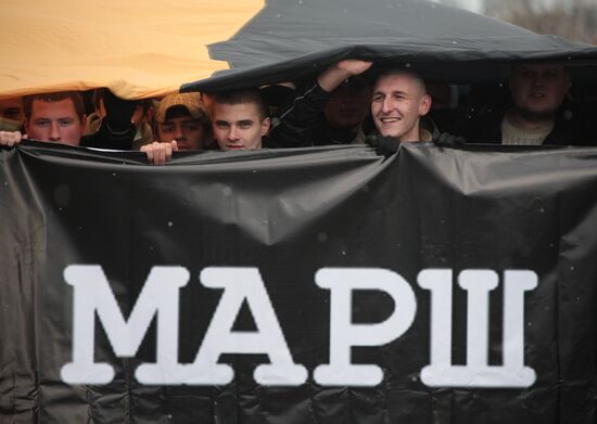 Nationalists hold Russian March rally in Moscow