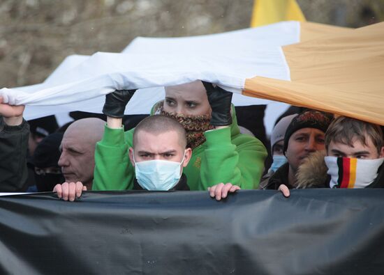 Nationalists hold Russian March rally in Moscow