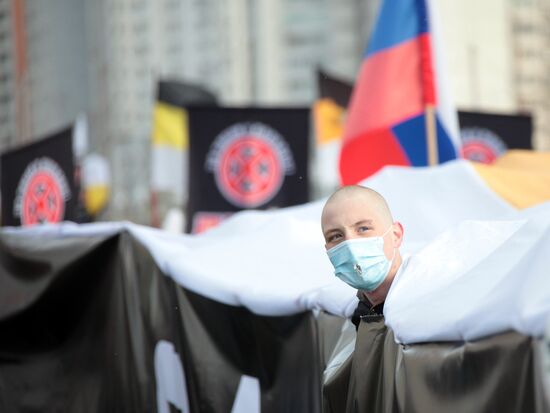 Nationalists hold Russian March rally in Moscow