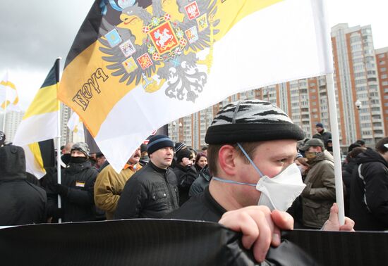 Nationalists hold Russian March rally in Moscow