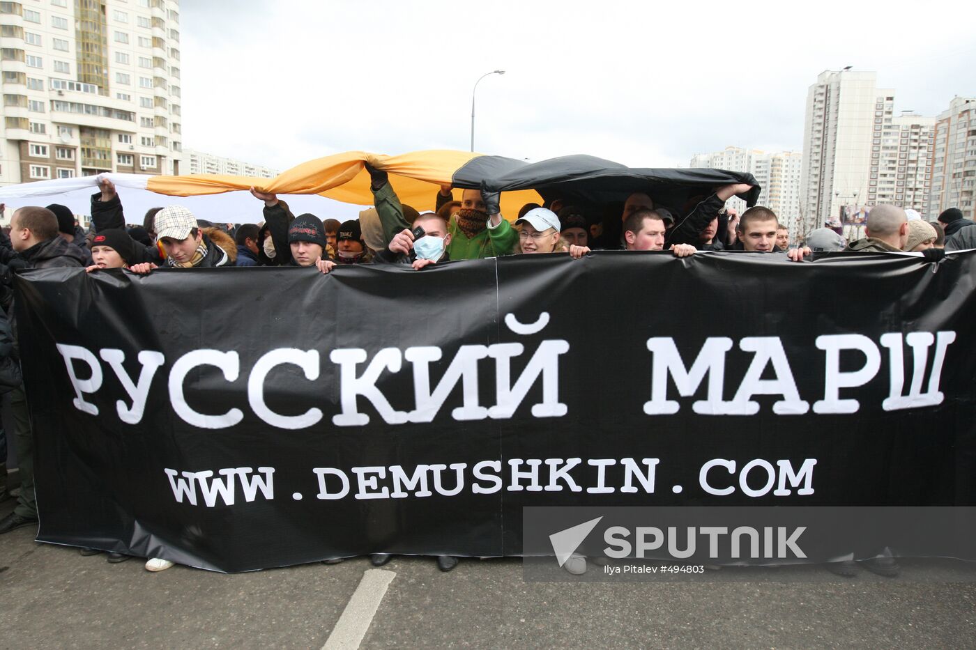 Nationalists hold Russian March rally in Moscow