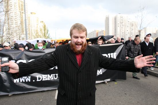 Nationalists hold Russian March rally in Moscow