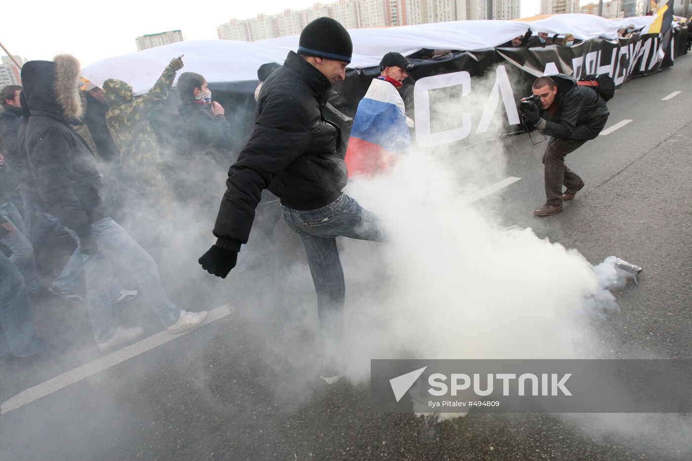 Nationalists hold Russian March rally in Moscow