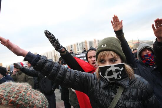 Nationalists hold Russian March rally in Moscow
