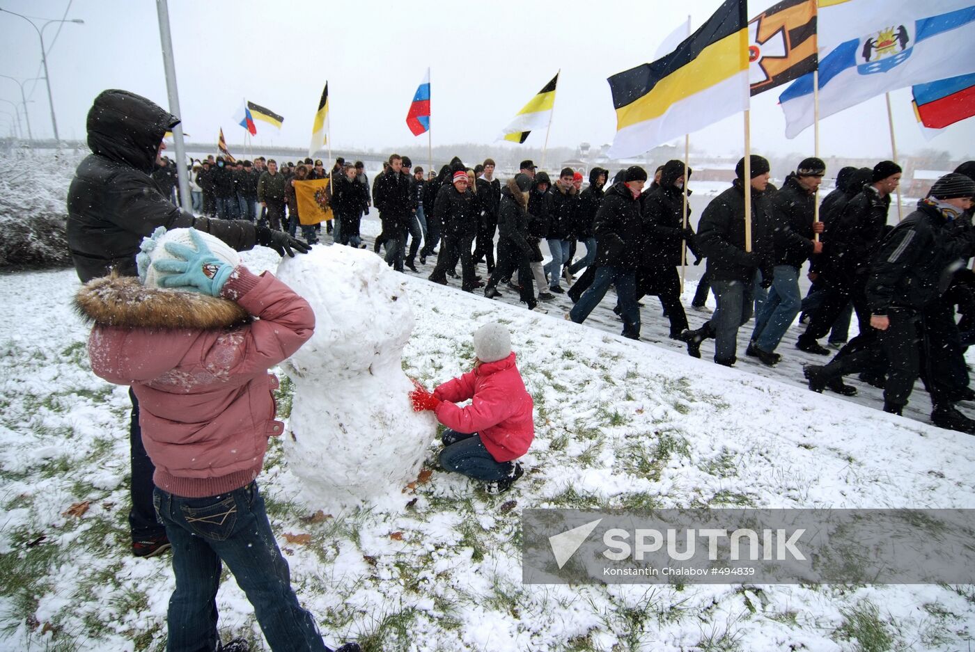 Nationalists hold rally in Veliky Novgorod to mark Unity Day