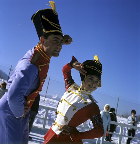 Figure skaters Tamara Moskvina and Alexei Mishin