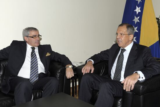 Meeting beteeen Sergei Lavrov and Sven Alkalaj