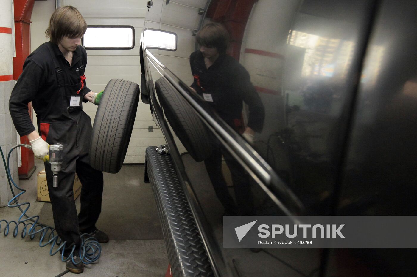 Summer tires replaced with winter ones