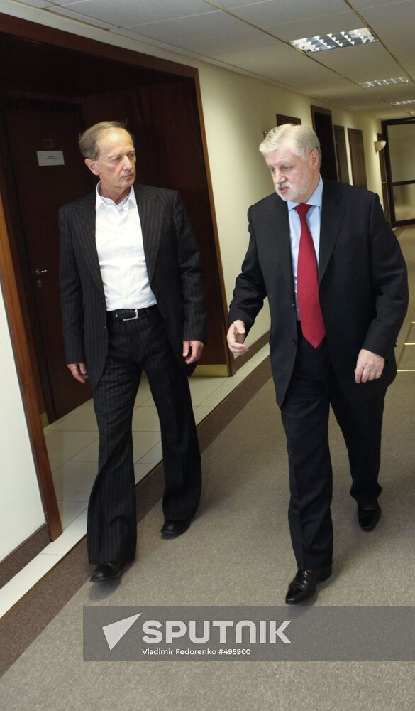Sergei Mironov meets with Mikhail Zadornov