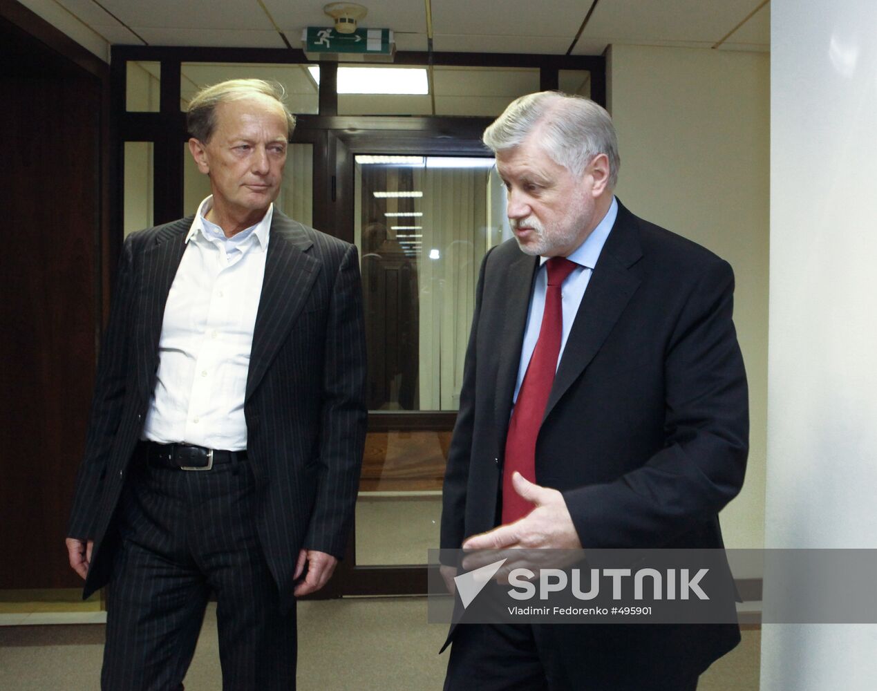Sergei Mironov meets with Mikhail Zadornov