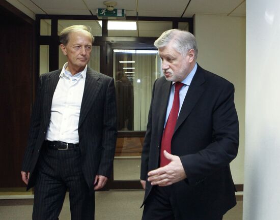Sergei Mironov meets with Mikhail Zadornov