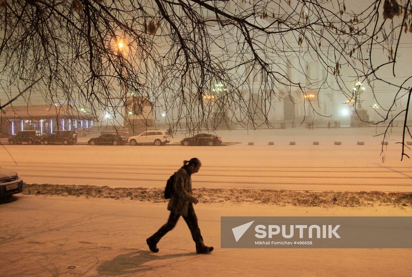 Snowfall in Moscow