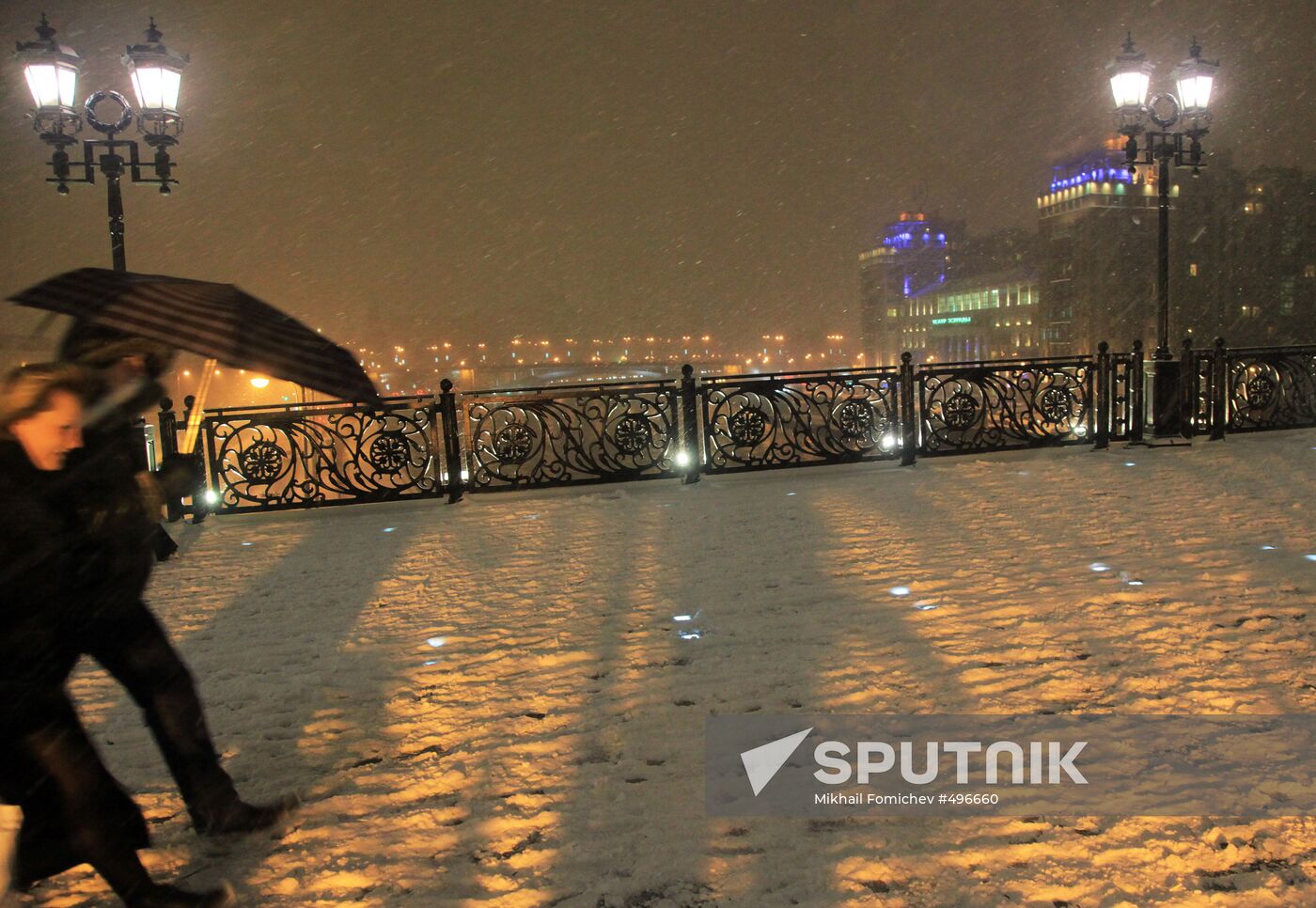 Snowfall in Moscow