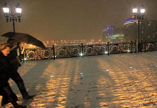 Snowfall in Moscow