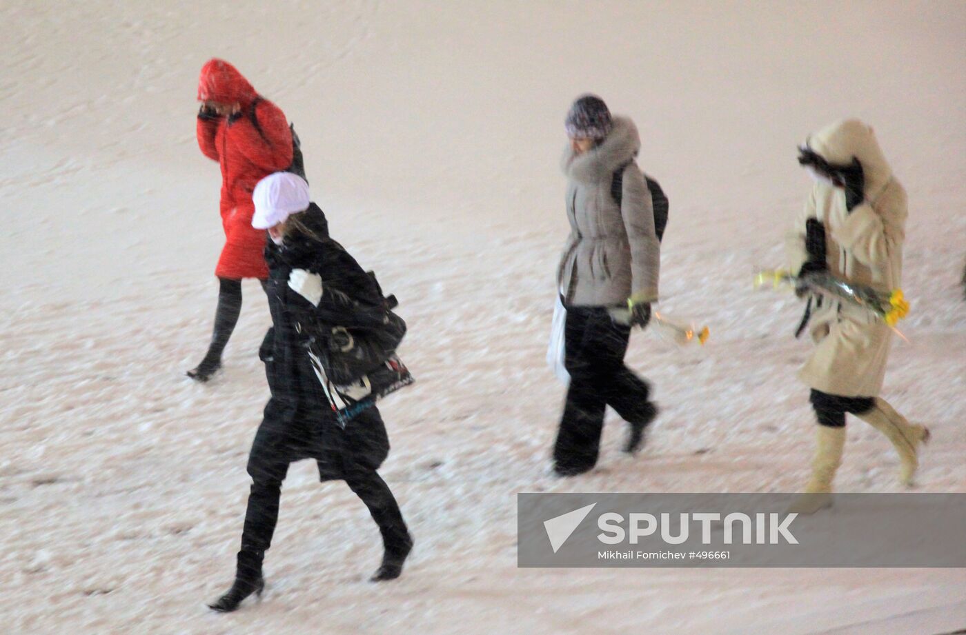 Snowfall in Moscow