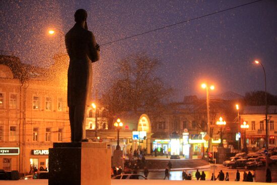 Snowfall in Moscow