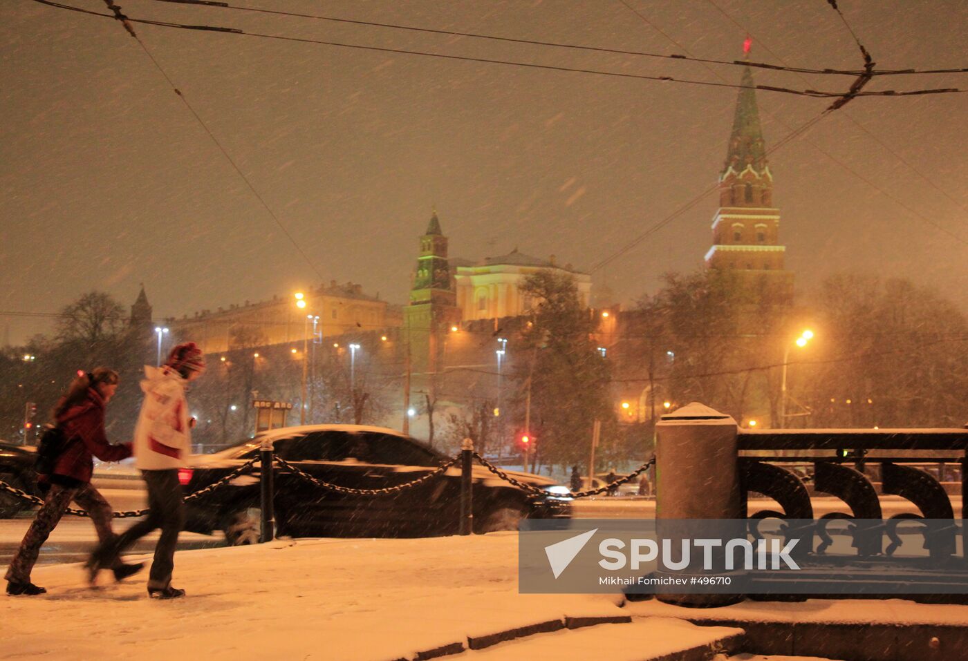 Snowfall in Moscow