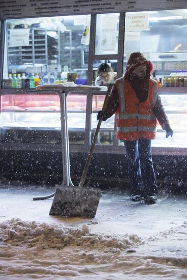 Snowfall in Moscow