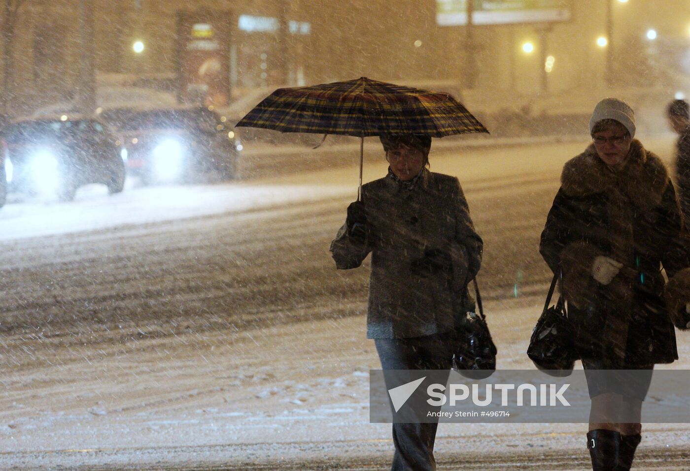 Heavy snow in Moscow