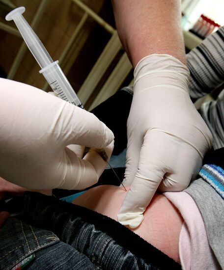 Chidren treated for flu and viral infections