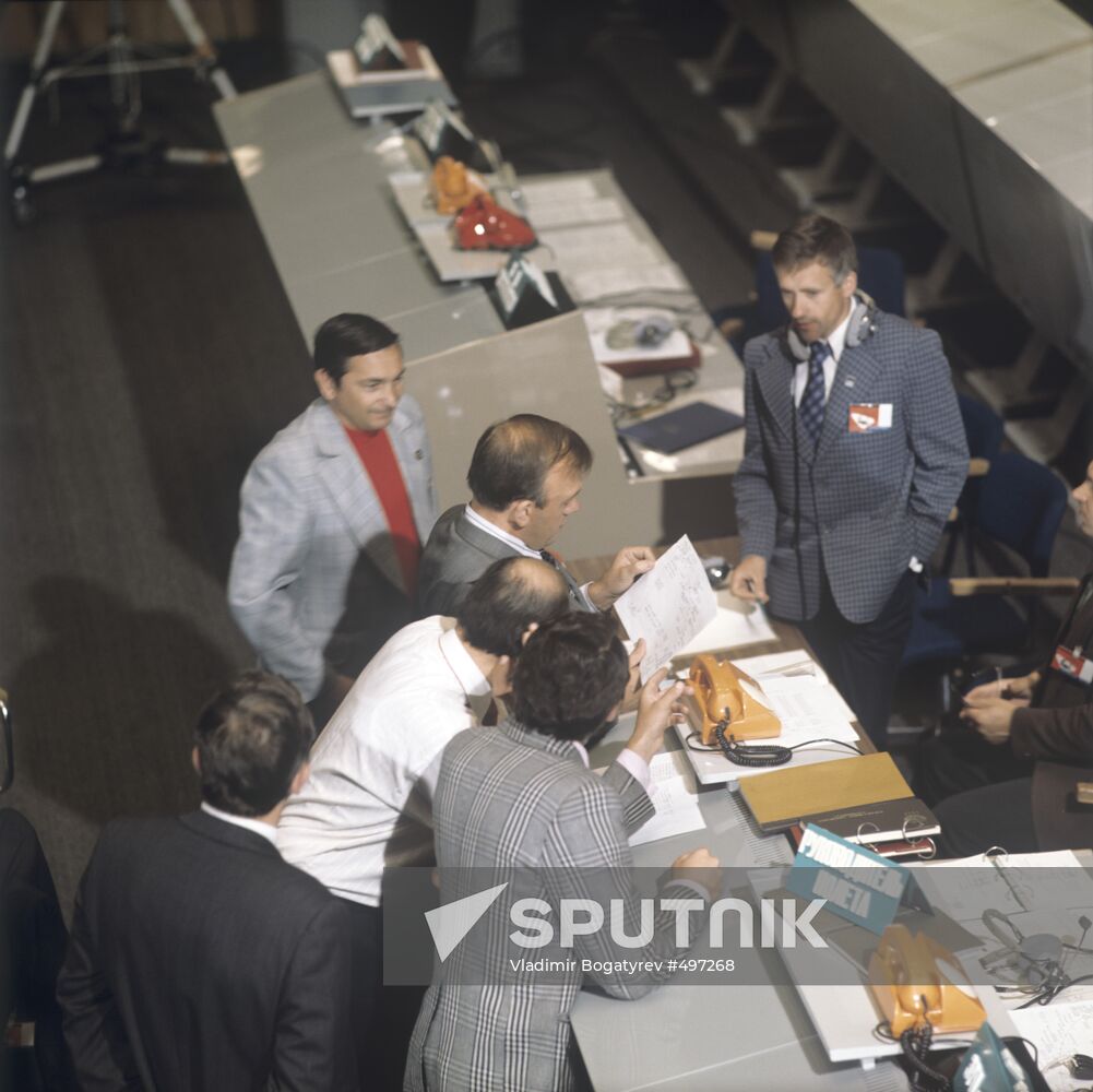 In Soviet Mission Control Center