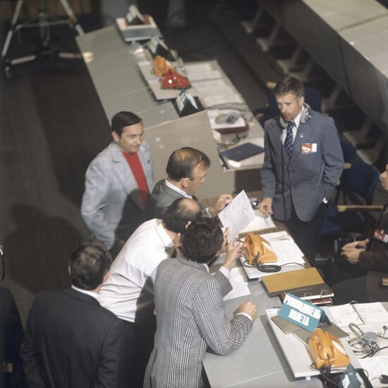 In Soviet Mission Control Center
