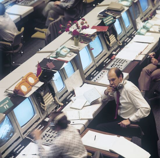 In Soviet Mission Control Center