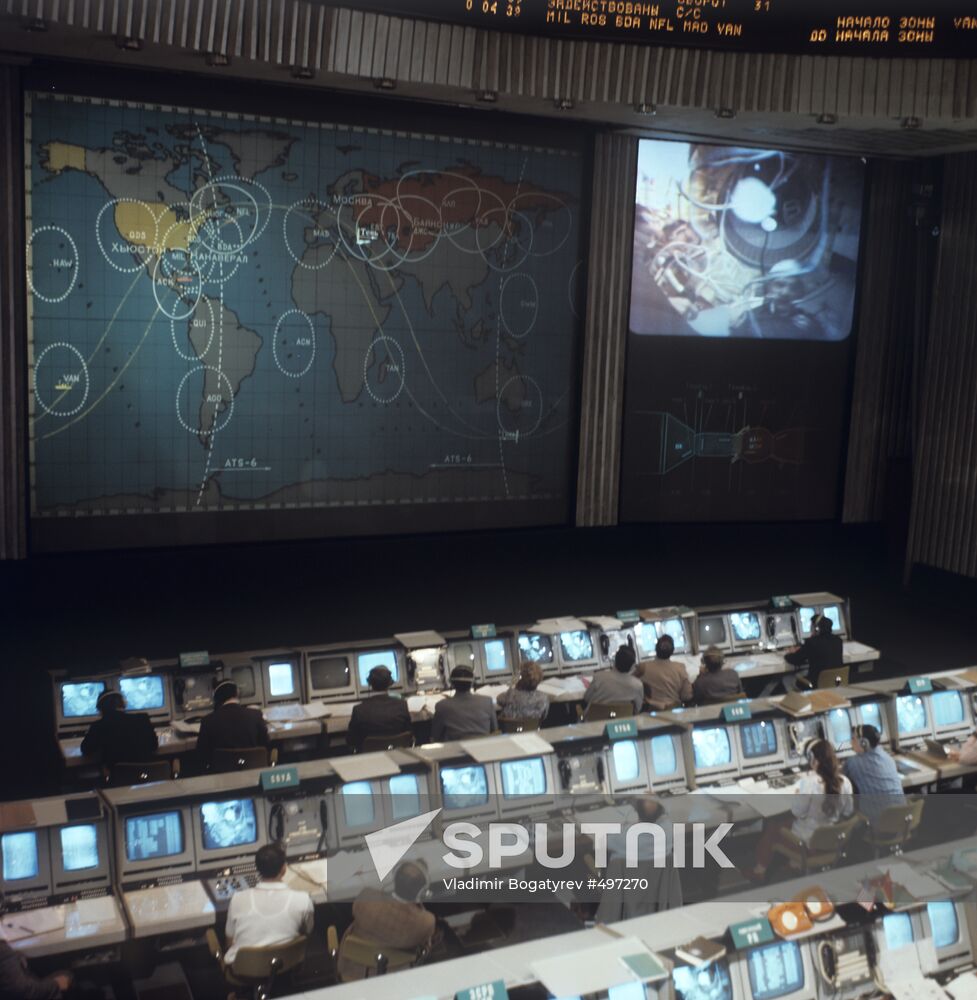 In Soviet Mission Control Center