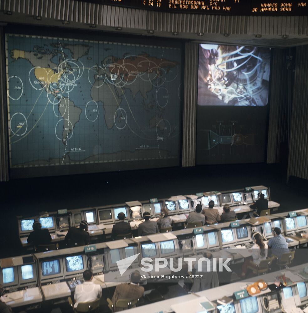 In Soviet Mission Control Center