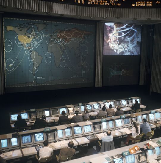 In Soviet Mission Control Center