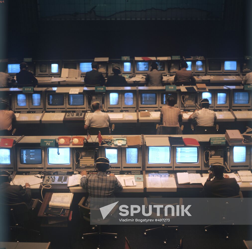 In Soviet Mission Control Center