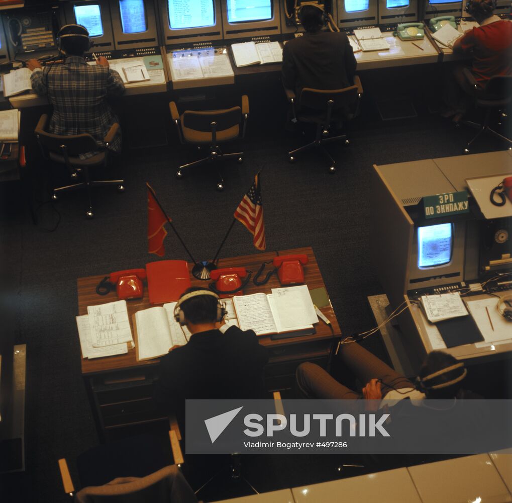 In Soviet Mission Control Center