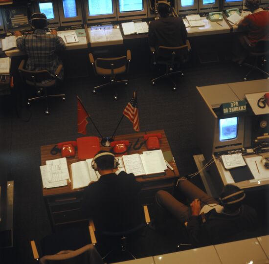 In Soviet Mission Control Center