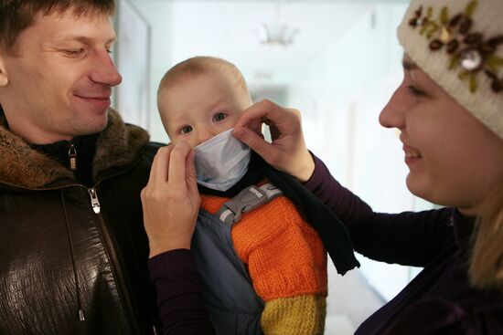 Children treated for flu and viral infections